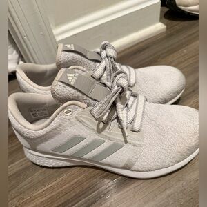 Adidas Gray and White Sneakers